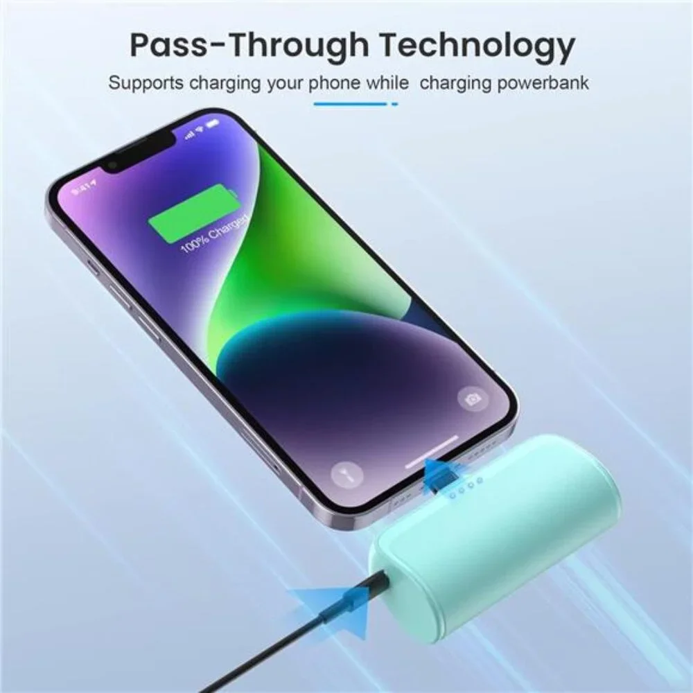 Mini Portable Charger Power Bank for iPhone,5200mAh Portable Phone Charger
